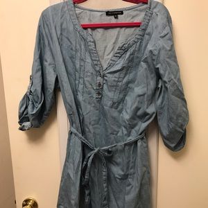 Denim dress/tunic. Super cute with leggings